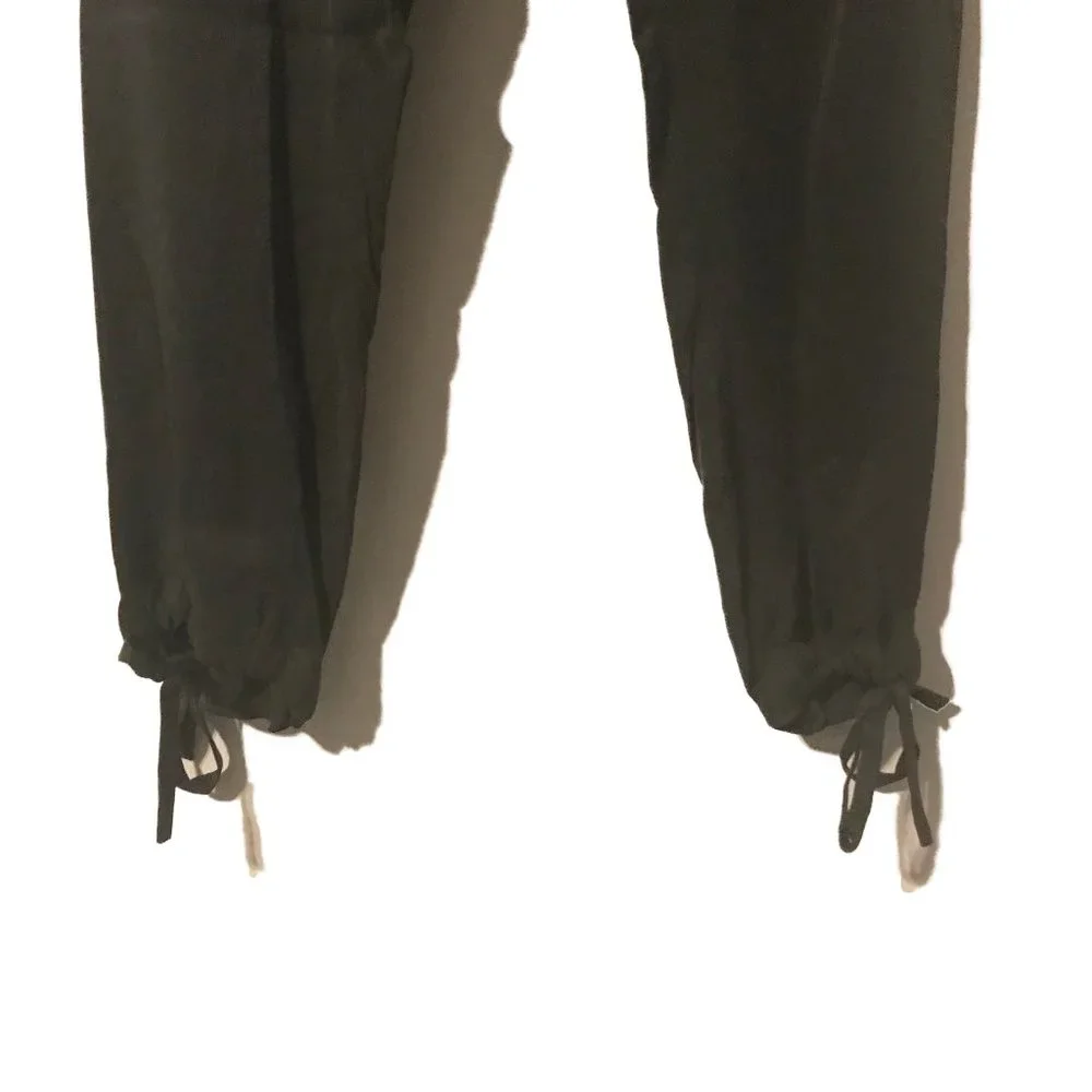 Calvin Rucker Black Joggers with Ankle Ties - Picture 2 of 4